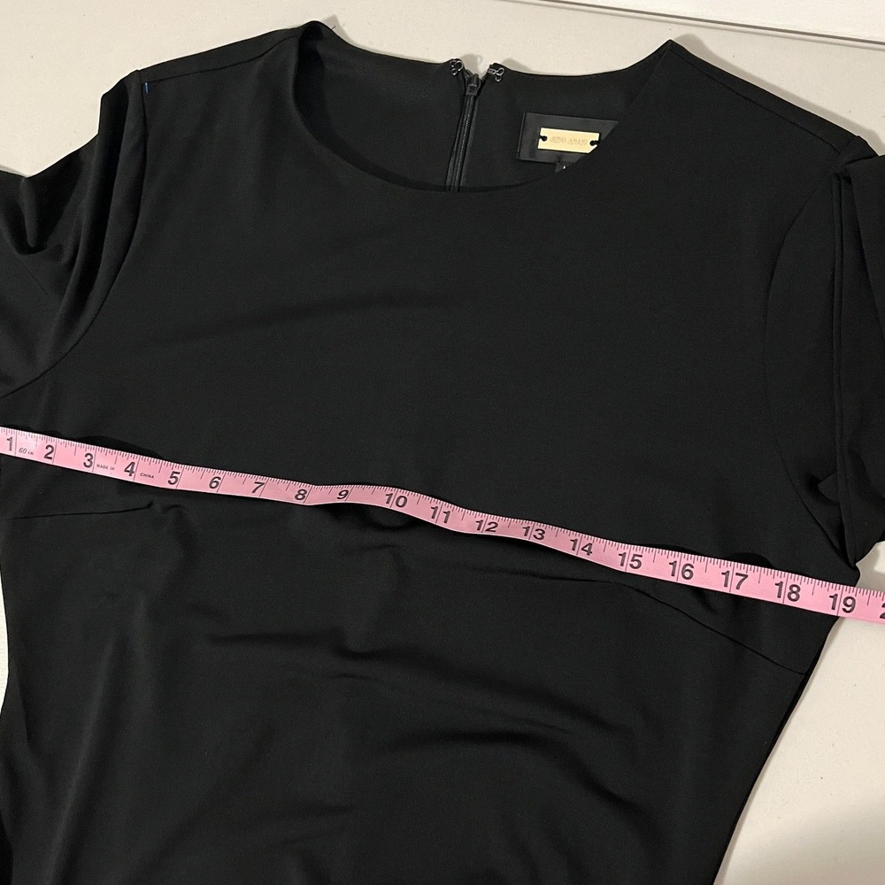 Alexa Admor Black Long Sleeve Rosette Ruffle Mini Dress Size Large - Picture 10 of 13